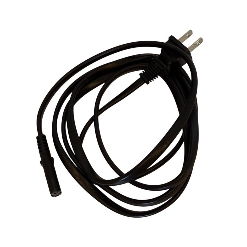 Power Cord Universal Black Good 2-Prong Figure 8 C7 Non-Polarized Xbox One S